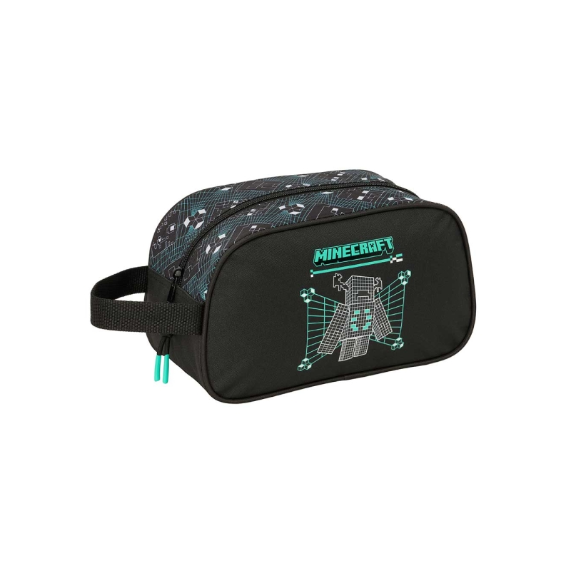 Neceser Minecraft Screen noir 26x15x12 cm adaptable à chariot