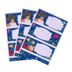 ✅ LOT de 5 Étiquettes adhésives Apli Seabed School - Taille 81x36mm - Adhésif permanent de haute qualité - I en stock