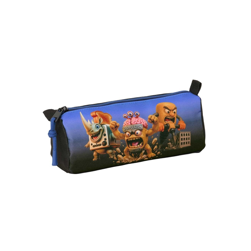 Trousse Safta Brainrot 1 compartiment noir bleu 21x8x7 cm