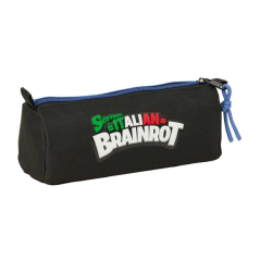 Trousse Safta Brainrot 1 compartiment noir bleu 21x8x7 cm