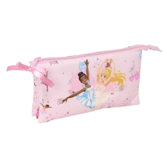 Trousse rose Barbie trois compartiments