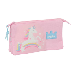 Trousse rose trois compartiments