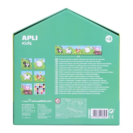Apli My First Puzzle avec Gomets - Idéal pour les jeunes enfants - Favorise la coordination et la concentration - Comprend des