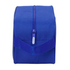 étagère chaussures bleue poignée latérale