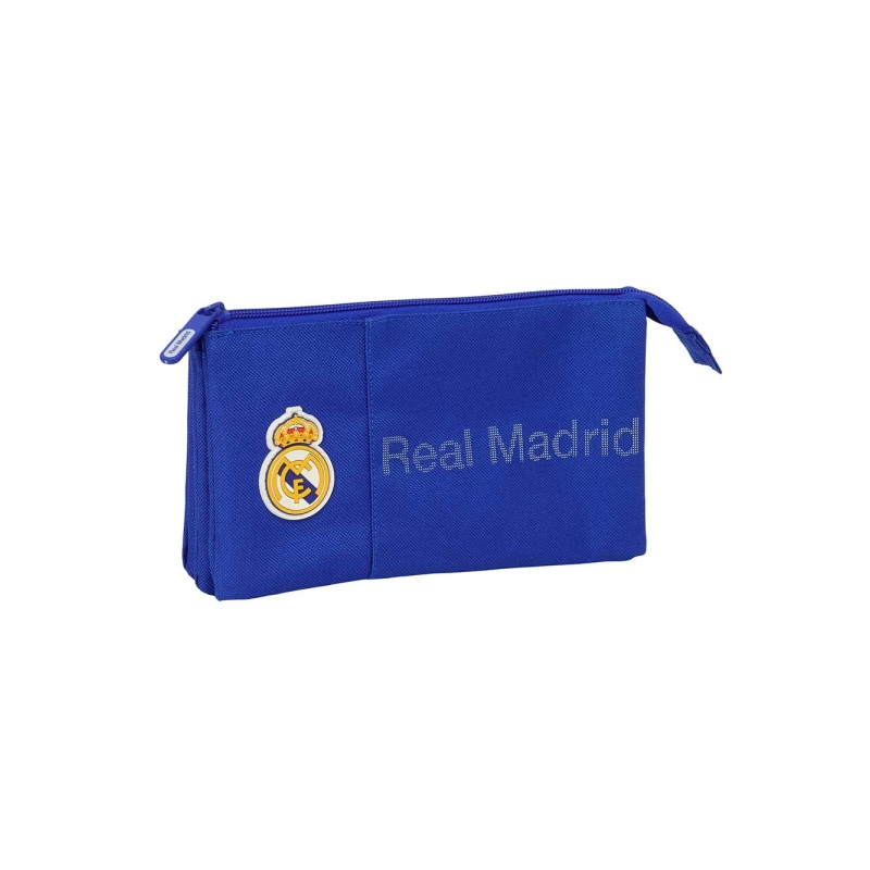 Trousse Real Madrid 3 compartiments bleu 0,6L 220x30x120mm Trousse Real Madrid 3 compartiments bleu 0,6L 220x30x120mm