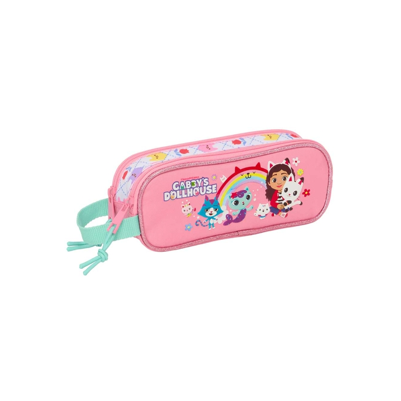 Trousse Safta Gabby's Dollhouse à 2 compartiments, rose, 1 L