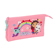 Trousse rose trois compartiments