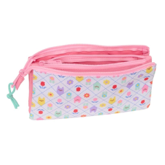 Trousse rose trois compartiments