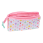 Trousse 3 compartiments Gabby's Dollhouse rose 22x12x3 cm