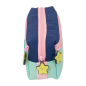 Trousse 3 compartiments Mr. Wonderful turquoise 22x8,5x6 cm