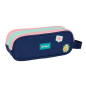 Trousse 2 compartiments turquoise clair 21x8x6cm 1L
