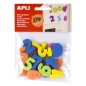 LOT de 5 Apli Magnets Goma Eva Numbers 20U - Flexible et coloré - Idéal pour l'artisanat et l'éducation