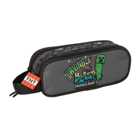 Trousse grise Minecraft deux compartiments