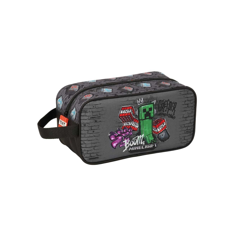 Safta Minecraft Graffiti sac à chaussures 6 L gris 29 x 15 x 14 cm Safta Minecraft Graffiti sac à chaussures 6 L gris 29 x 15 x 14 cm