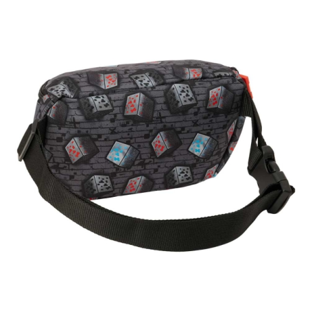 Sac banane Minecraft Graffiti gris 23x14x9 cm
