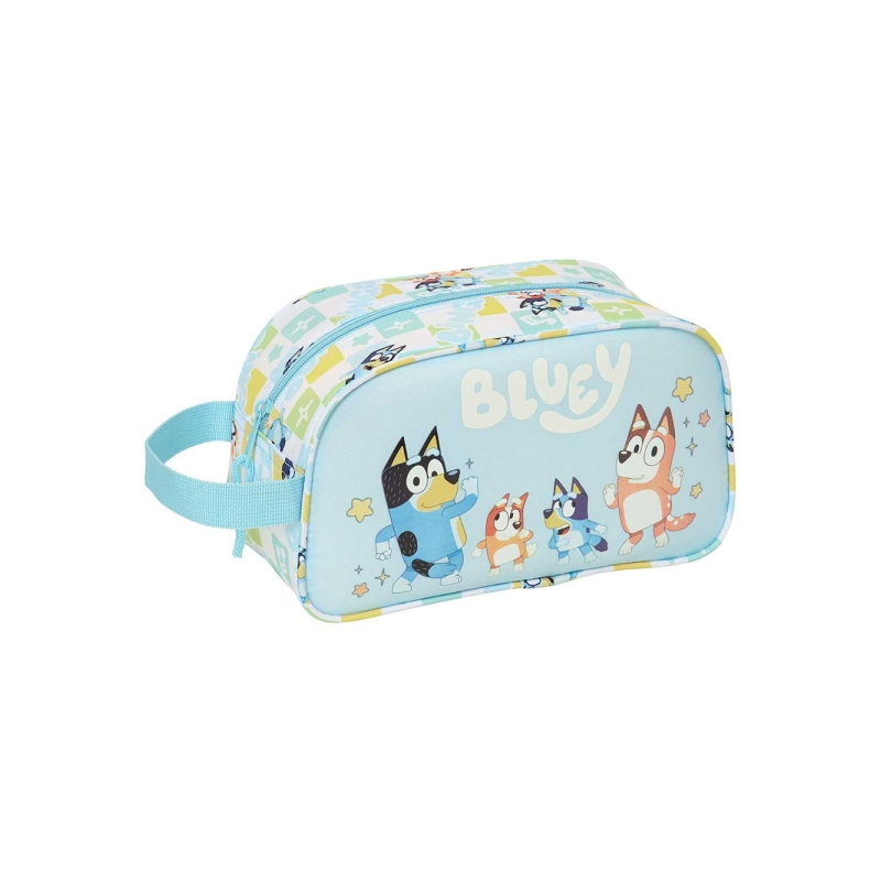 Trousse Bluey Safta, compatible avec un chariot, bleu pastel, 26 x 15 x 12 cm