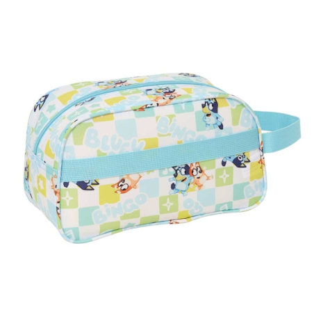 Trousse Bluey Safta, compatible avec un chariot, bleu pastel, 26 x 15 x 12 cm