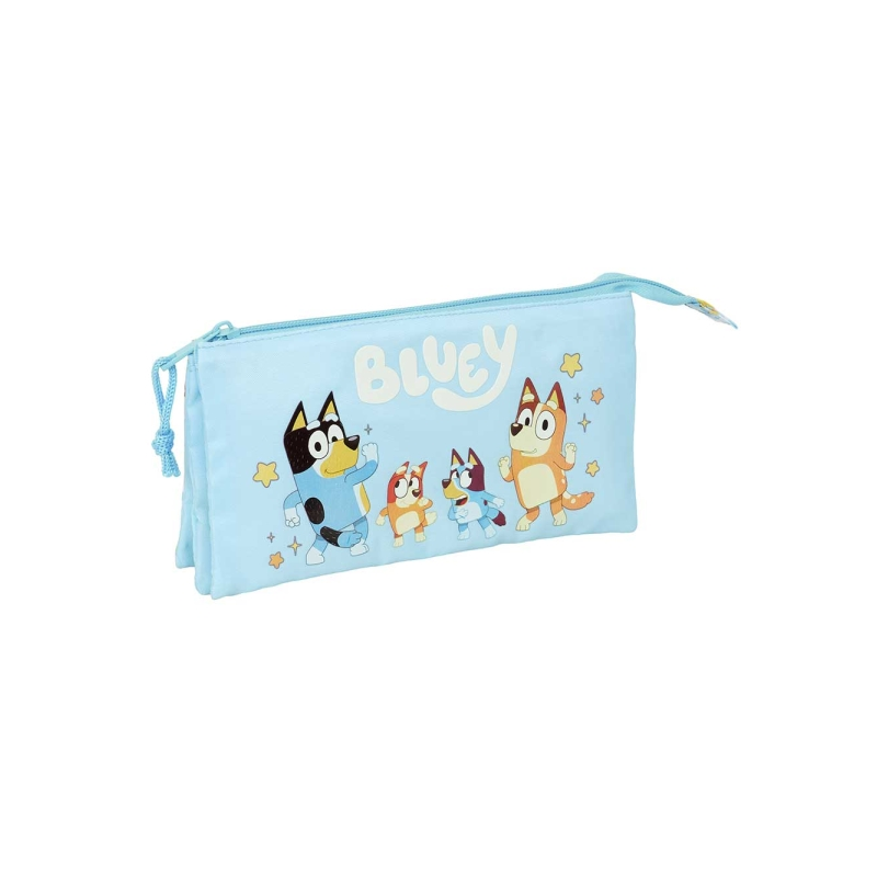 Trousse 3 compartiments Safta Bluey bleu pastel 22x12x3 cm Trousse 3 compartiments Safta Bluey bleu pastel 22x12x3 cm