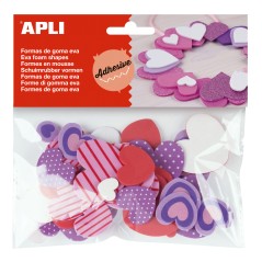 â LOT de 5 Apli AdhÃ©sif Eva Caoutchouc Formes Coeurs EstampÃ©s 40 U - Facile Ã Coller - Motif Coeur - 40 UnitÃ en stock
