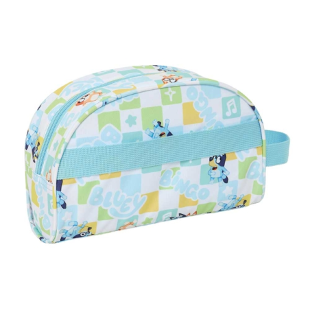 Trousse Bluey Safta, adaptable au chariot, bleu pastel, 26 x 16 x 9 cm