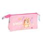 Trousse 3 compartiments Bluey Dance rose 22x12x3 cm Trousse 3 compartiments Bluey Dance rose 22x12x3 cm