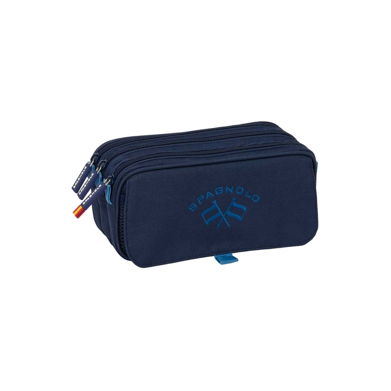 Trousse 3 compartiments Safta Spagnolo bleu nuit