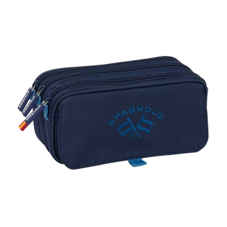 Trousse bleu nuit trois compartiments