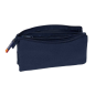 Trousse 3 compartiments Safta Spagnolo bleu nuit 22x12x3 cm