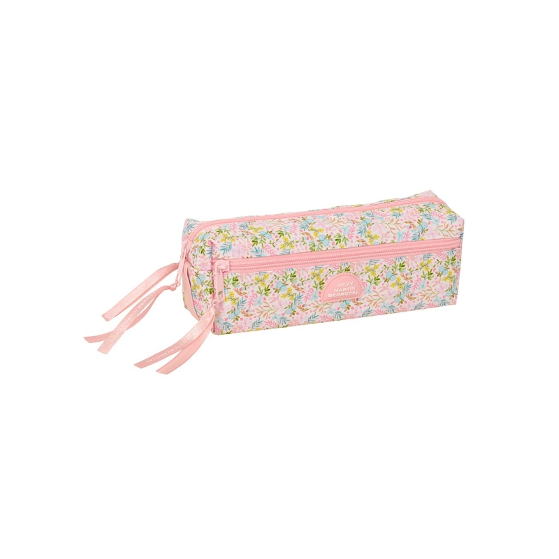 Trousse 3 compartiments zippés Safta VMB rose 0,98L