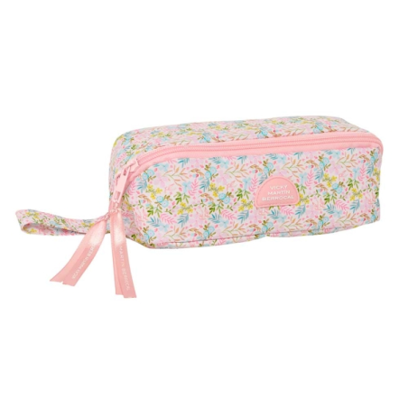 trousse rose à fermeture diagonale Safta