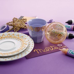 Stylo gel blanc métallique Apli