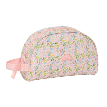 Trousse toilette rose poignée latérale
