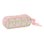 Trousse Safta VMB 2 compartiments zippés rose 210x60x80 mm