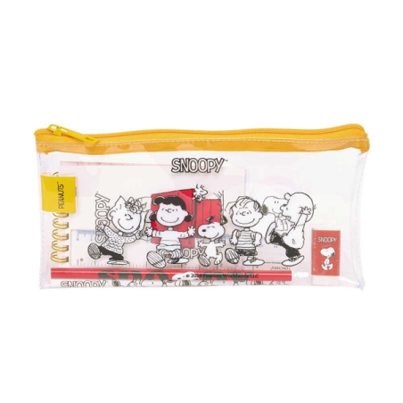trousse scolaire transparente Snoopy accessoires