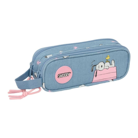 trousse Snoopy bleue poignée latérale