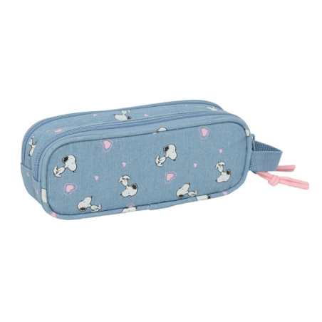 Trousse Snoopy Safta bleue 1L fermeture éclair 210x60x80 mm