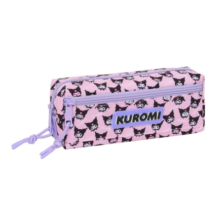 Trousse rose Kuromi trois compartiments