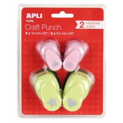 ✅ Apli Pack 4 Perfos Assortis - Étoile, Coeur, Trèfle, Fleur - Haute Qualité - Papier, Carton - Dépôt Papie en stock