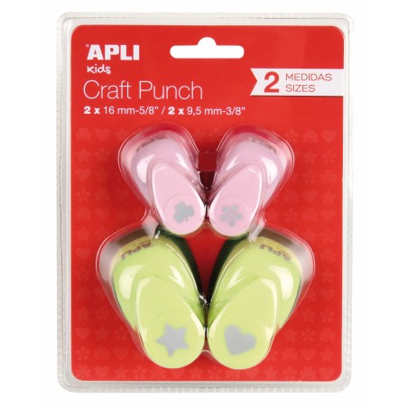 ✅ Apli Pack 4 Perfos Assortis - Étoile, Coeur, Trèfle, Fleur - Haute Qualité - Papier, Carton - Dépôt Papie en stock