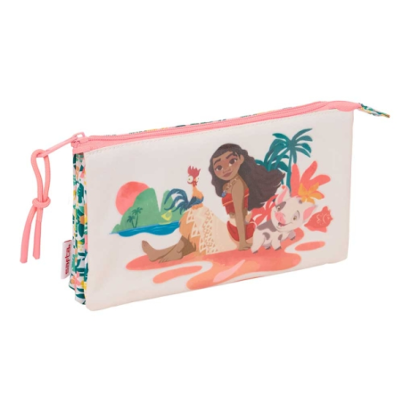 Trousse verte Vaiana trois compartiments