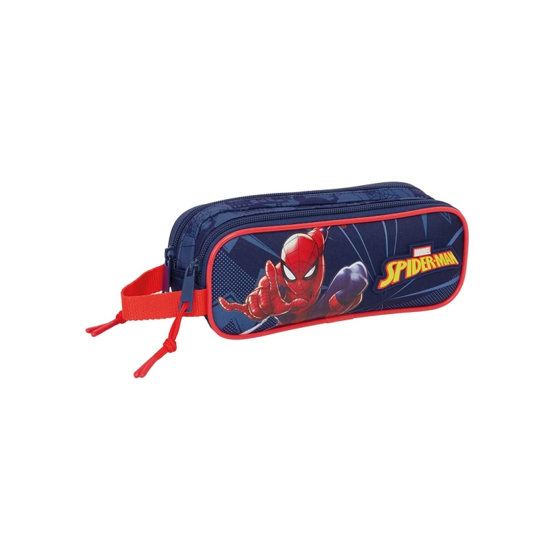 Trousse Spider-Man 2 compartiments bleu marine 210x60x80 mm Trousse Spider-Man 2 compartiments bleu marine 210x60x80 mm