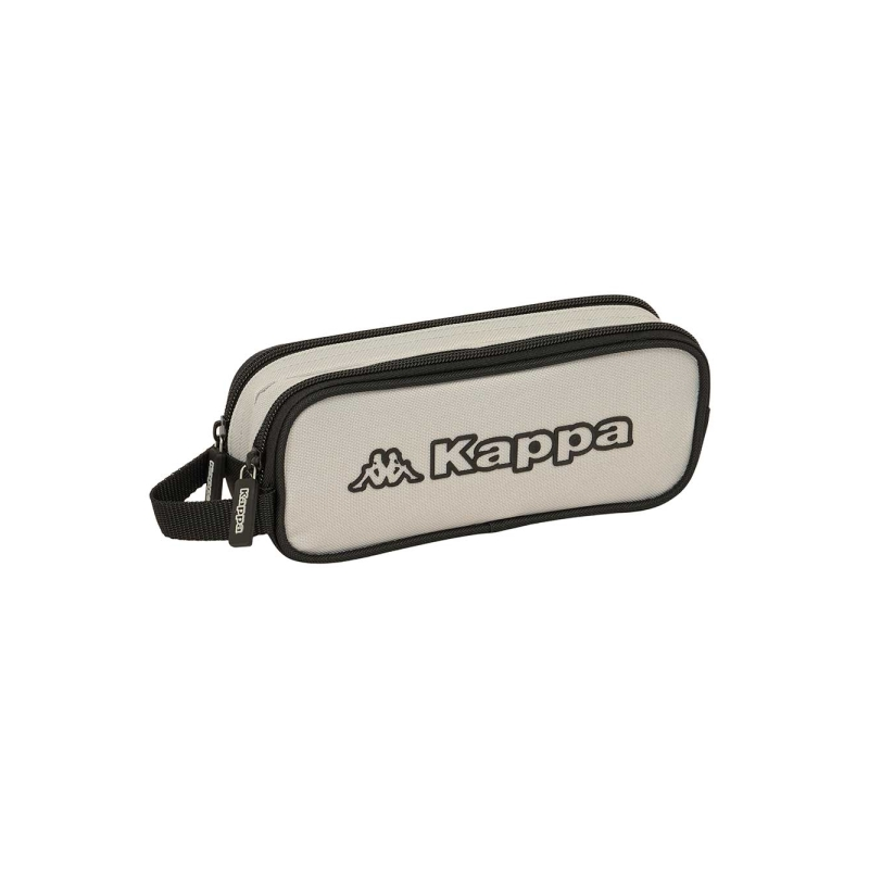 Trousse Kappa grise 2 compartiments 1L noir et gris