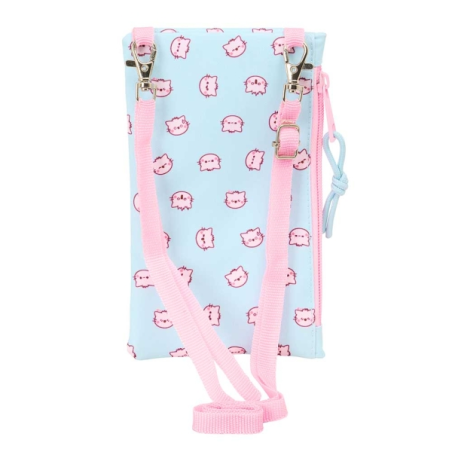Étui portefeuille porte-téléphone chat rose menthe 17,5 cm