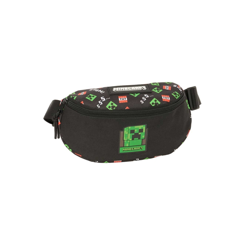 Sac banane Minecraft noir 2,90L bretelles réglables