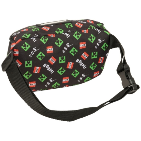 Sac banane Minecraft noir 2,90L bretelles réglables