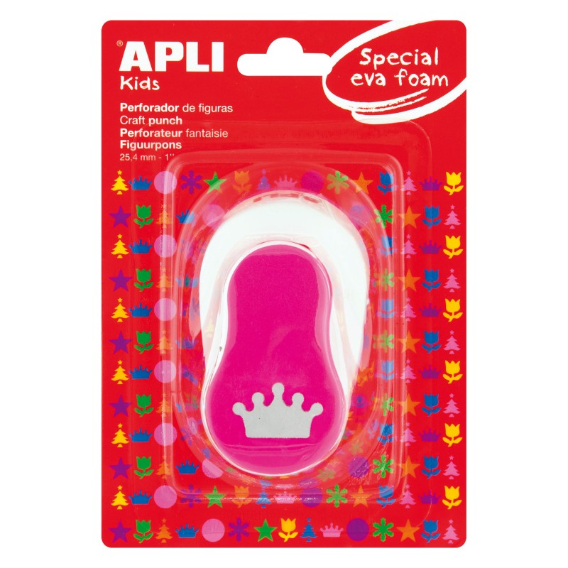 Apli Perfo Couronne - 25,4 mm - Papier, Carton, Caoutchouc Eva - Jusqu'à 2 mm - Dépôt Restes - Blanc