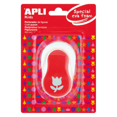 ✅ Apli Perfo Tulipe - 25,4 mm - Papier, Carton, Carton, Mousse Eva - Jusqu'à 2 mm - Dépôt facile - Double usa en stock