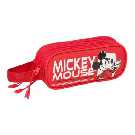 Trousse rouge Mickey trois compartiments