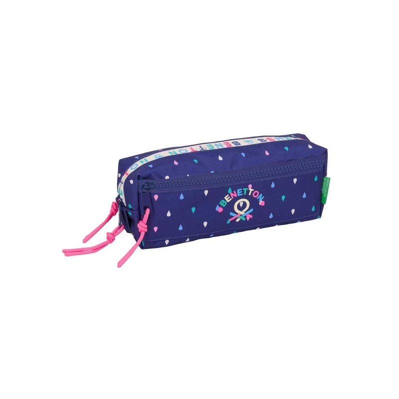 Trousse 3 compartiments Safta Benetton Drop bleu foncé 0,98L Trousse 3 compartiments Safta Benetton Drop bleu foncé 0,98L