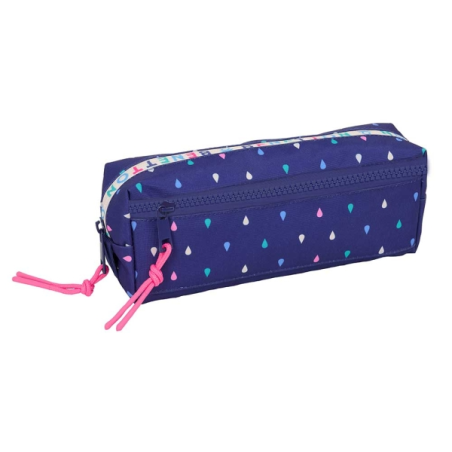 Trousse 3 compartiments Safta Benetton Drop bleu foncé 0,98L
